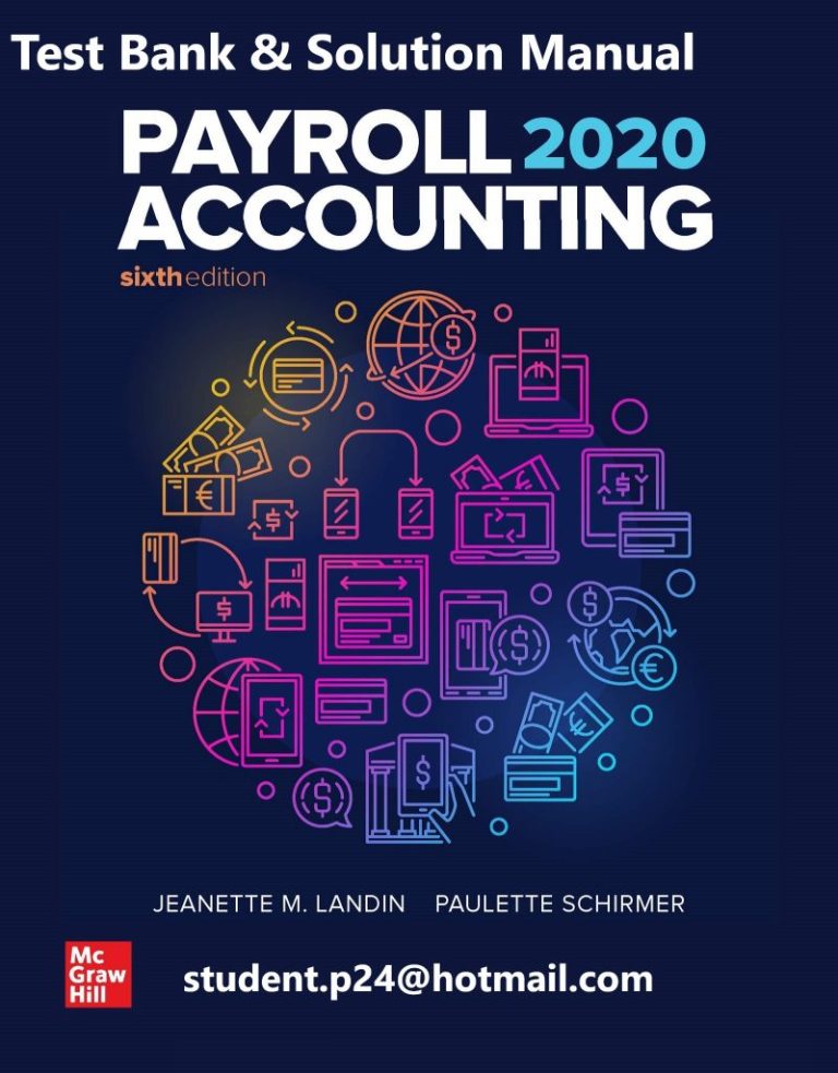 Payroll Accounting 2020 6th © 2020 Test Bank And Solution Manual Student Saver Team Since