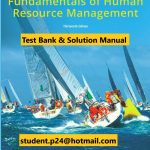 Fundamentals of Human Resource Management 13th Edition 2018 Verhulst DeCenzo Solutions Manual Test Bank