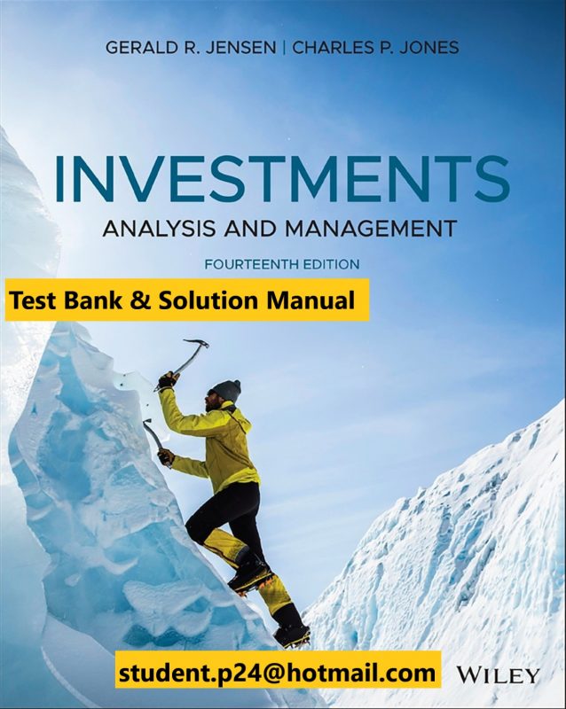 Investments Analysis and Management 14th Edition Jones Jensen 2019 Test Bank and Solution Manual scaled 1